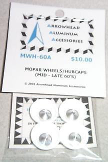Scale Detail Accessories / 1/25th Aluminum 60's Mopar Wheels & Dogdish Hubcaps