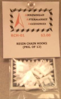 Scale Detail Accessories / Resin Chain Hooks - Package of 12