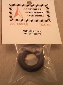 Scale Detail Accessories / Resin Asphalt Racing Tire - 16" Wide X 28" Tall