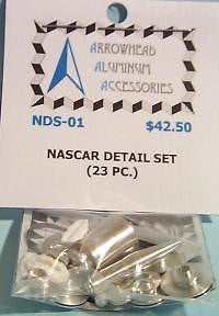 Scale Detail Accessories / NASCAR Aluminum Detail Set ~ 23 Pieces