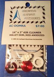 Scale Detail Accessories / Holley Dominator Air Cleaner - Red Anodized