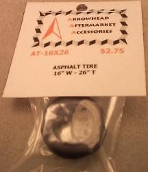 Scale Detail Accessories / Resin Asphalt Racing Tire - 16" Wide X 26" Tall