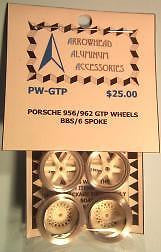 Scale Detail Accessories / Porsche 956/962 GTP Wheels - BBS/6 Spoke