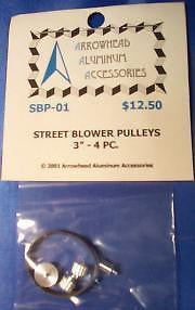 Scale Detail Accessories / Street Blower Pulleys 3" - 4 Piece