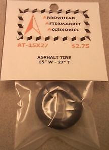 Scale Detail Accessories / Resin Asphalt Racing Tire - 15" Wide X 27" Tall